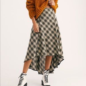 NWT Free People Northwest Plaid Skirt